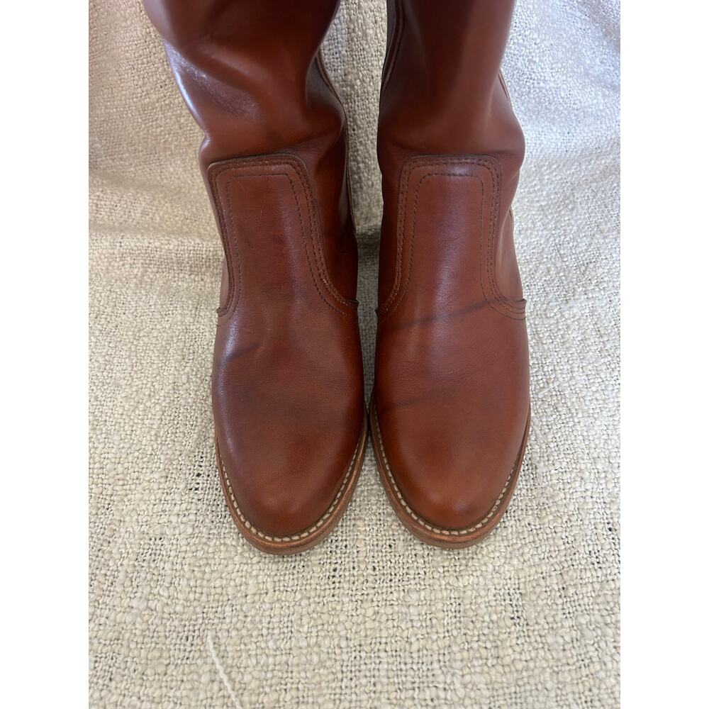 Vintage Dexter 70’s Stacked Heel Brown Cowboy Boots Size 7.5 - Picture 4 of 10